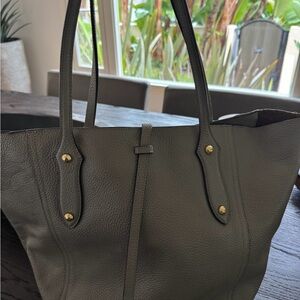 Elegant Gray Leather women’s  Bag